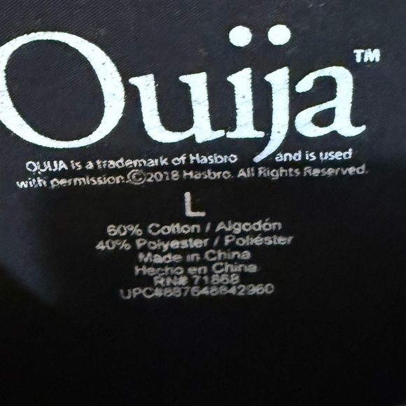 Hasbro Ouija Black Cotton Shirt - Picture 4 of 4